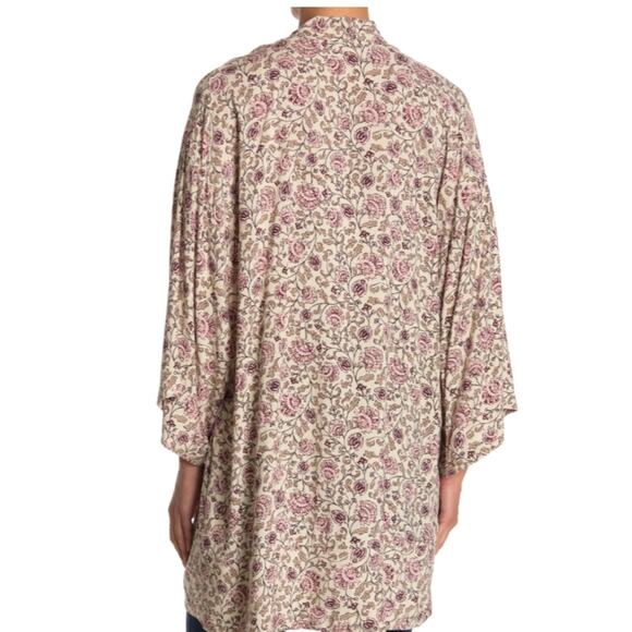 C AND C CALIFORNIA Patterned Woven Kimono Blush Colored Size MEDIUM - Picture 2 of 3